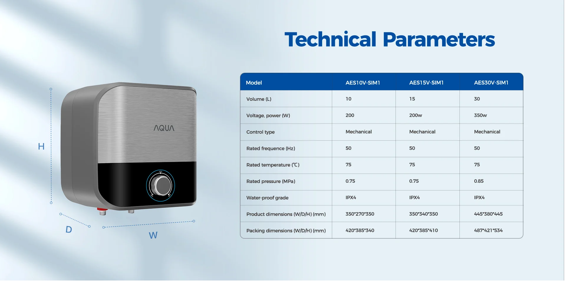 Water heater AES10V-SIM1